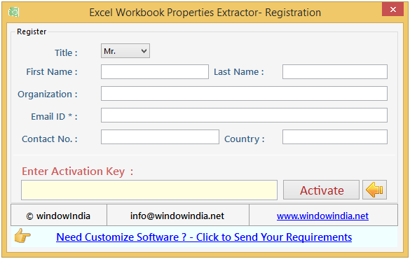 Excel Workbook Properties Extractor