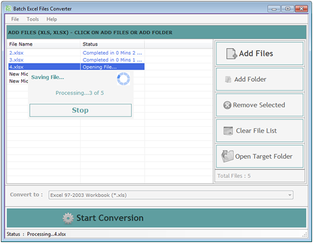 Batch Excel Files Converter