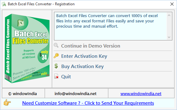 Batch Excel Files Converter