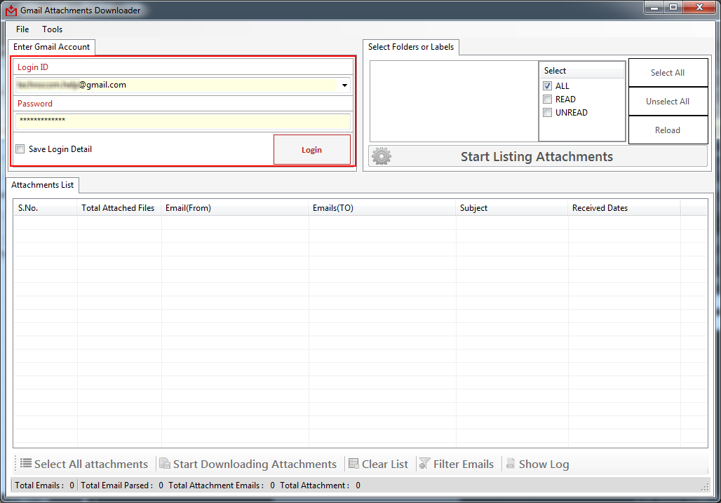 Gmail Attachments Downloader