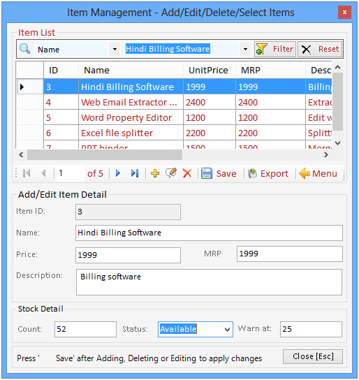 Gujarati Billing Software