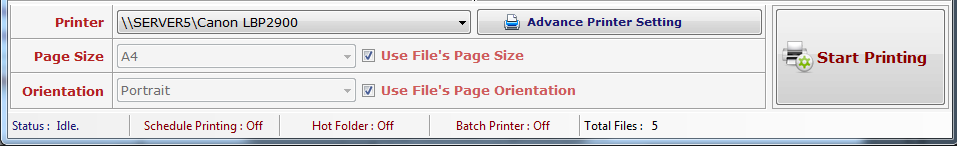 Multiple Files Printer Scheduler