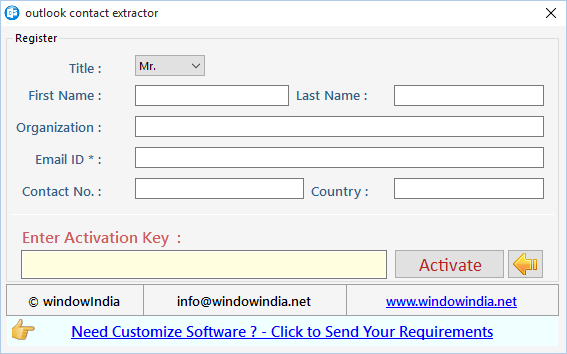 Outlook Contact Extractor Outlook Contact Extractor