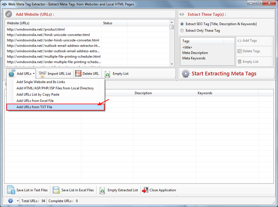 Web Meta Tag Extractor Web Meta Tag Extractor