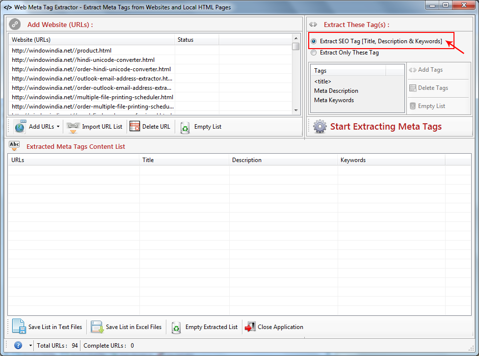 Web Meta Tag Extractor Web Meta Tag Extractor