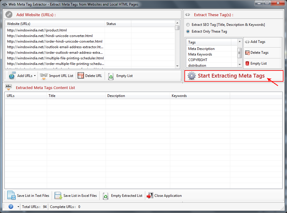 Web Meta Tag Extractor Web Meta Tag Extractor