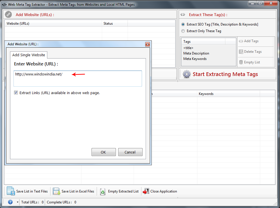 Web Meta Tag Extractor Web Meta Tag Extractor