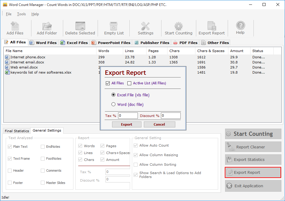 Word Count Manager