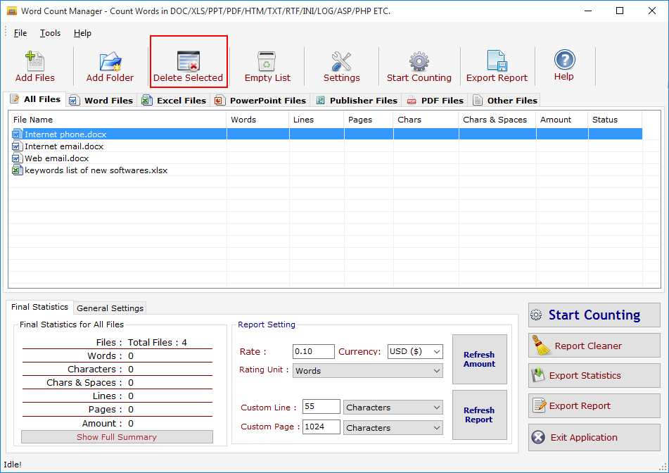 Word Count Manager