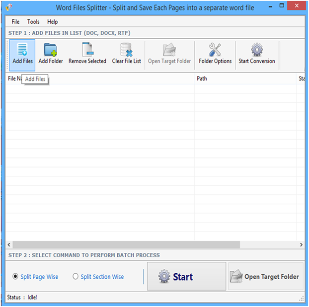 Word Files Splitter