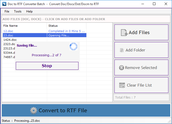 Doc to RTF Converter