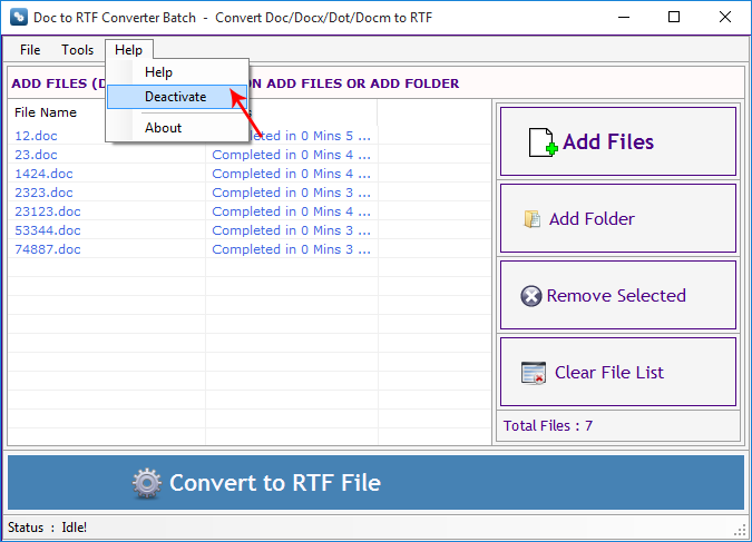 Doc to RTF Converter