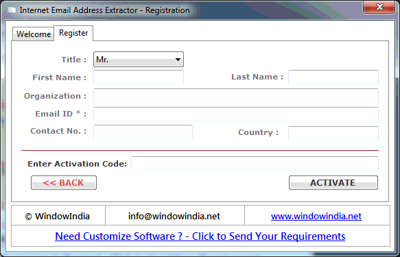 Internet Email Address Extractor