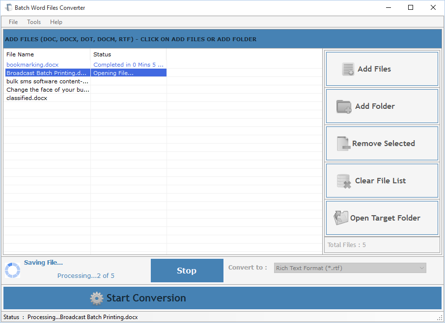 Batch Word Files Converter