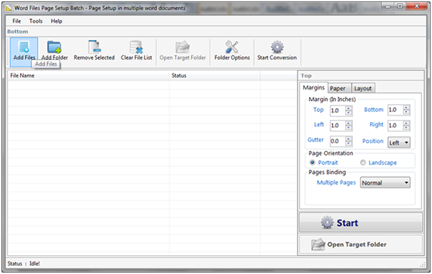 Word File Page Setup Batch